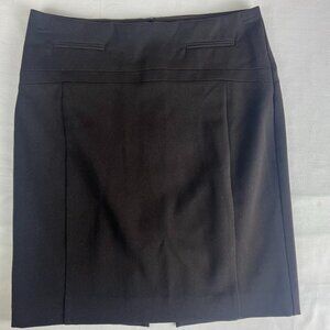Express Pencil Skirt Size 2 Dark Brown, Accented Waist, Back Zipper